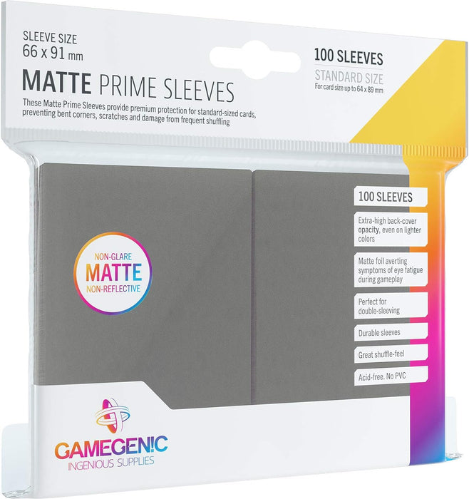 Matte Prime Sleeves - Dark Grey (100)