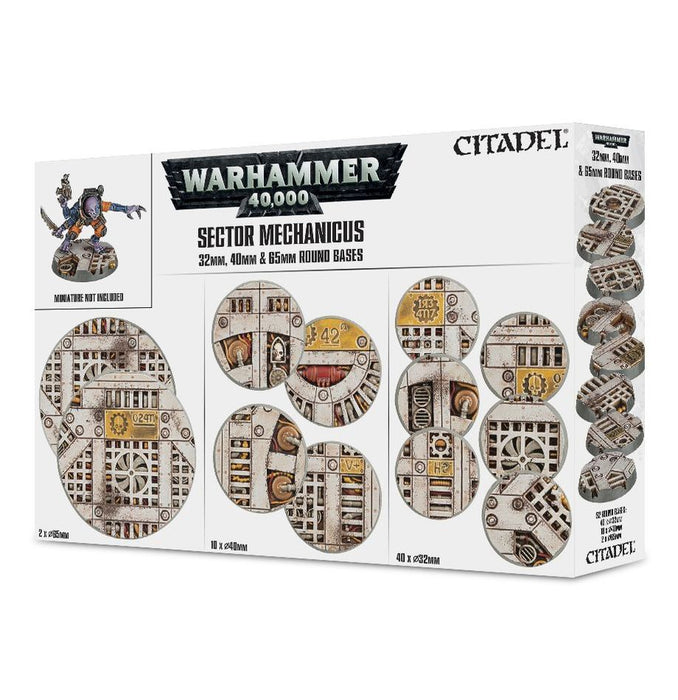 Sector Mechanicus Industrial Bases 32mm, 40mm and 65mm Round Bases