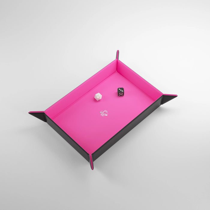 Magnetic Dice Tray Rectangular: Black/Pink